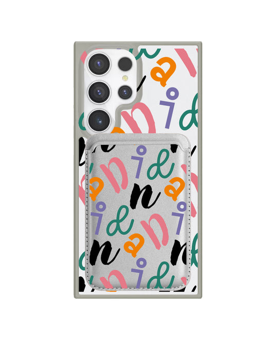 Android Magnetic Wallet Case - Playful Monogram 3.0