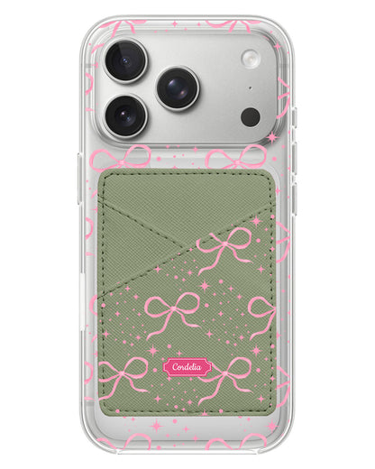 iPhone Phone Wallet Case - Coquette Glittery Bow