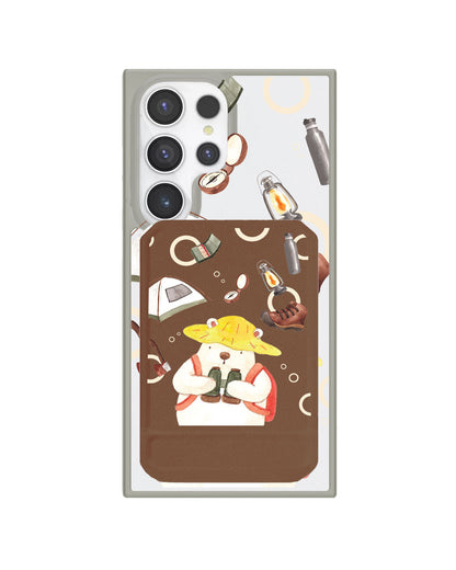 Android Magnetic Multifold Wallet - Advanture Of Bear