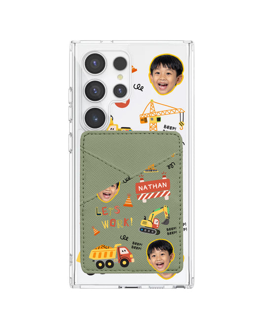 Android Phone Wallet Case - Face Grid Construction