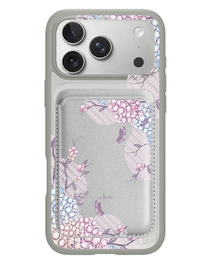 iPhone Magnetic Wallet Case - Batik Floral