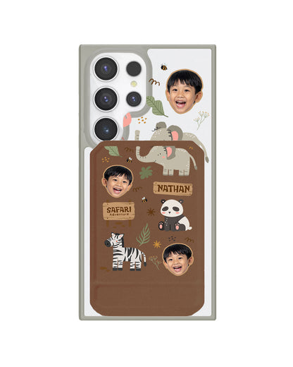 Android Magnetic Multifold Wallet - Face Grid Safari 2.0