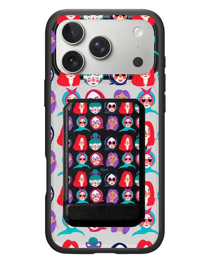 iPhone Magnetic Multifold Wallet - Cute Sweety Faces