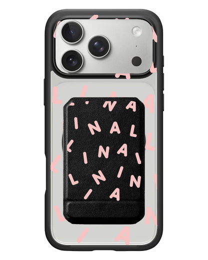 iPhone Magnetic Multifold Wallet - CUSTOM MONOGRAM 2.0 Rosewater
