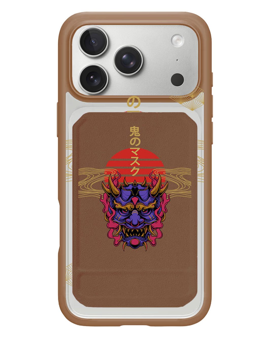 iPhone Magnetic Multifold Wallet - Oni Mask