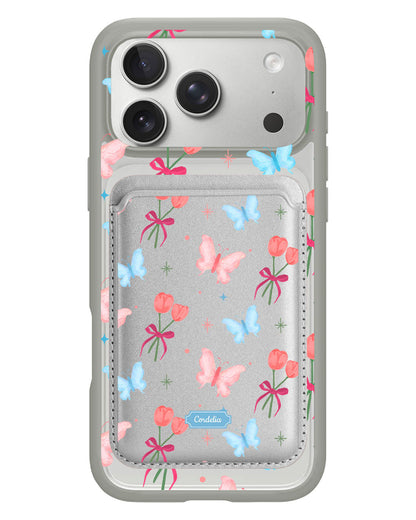 iPhone Magnetic Wallet Case - Coquette Butterfly