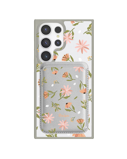Android Magnetic Wallet Case - Cosmos Flower
