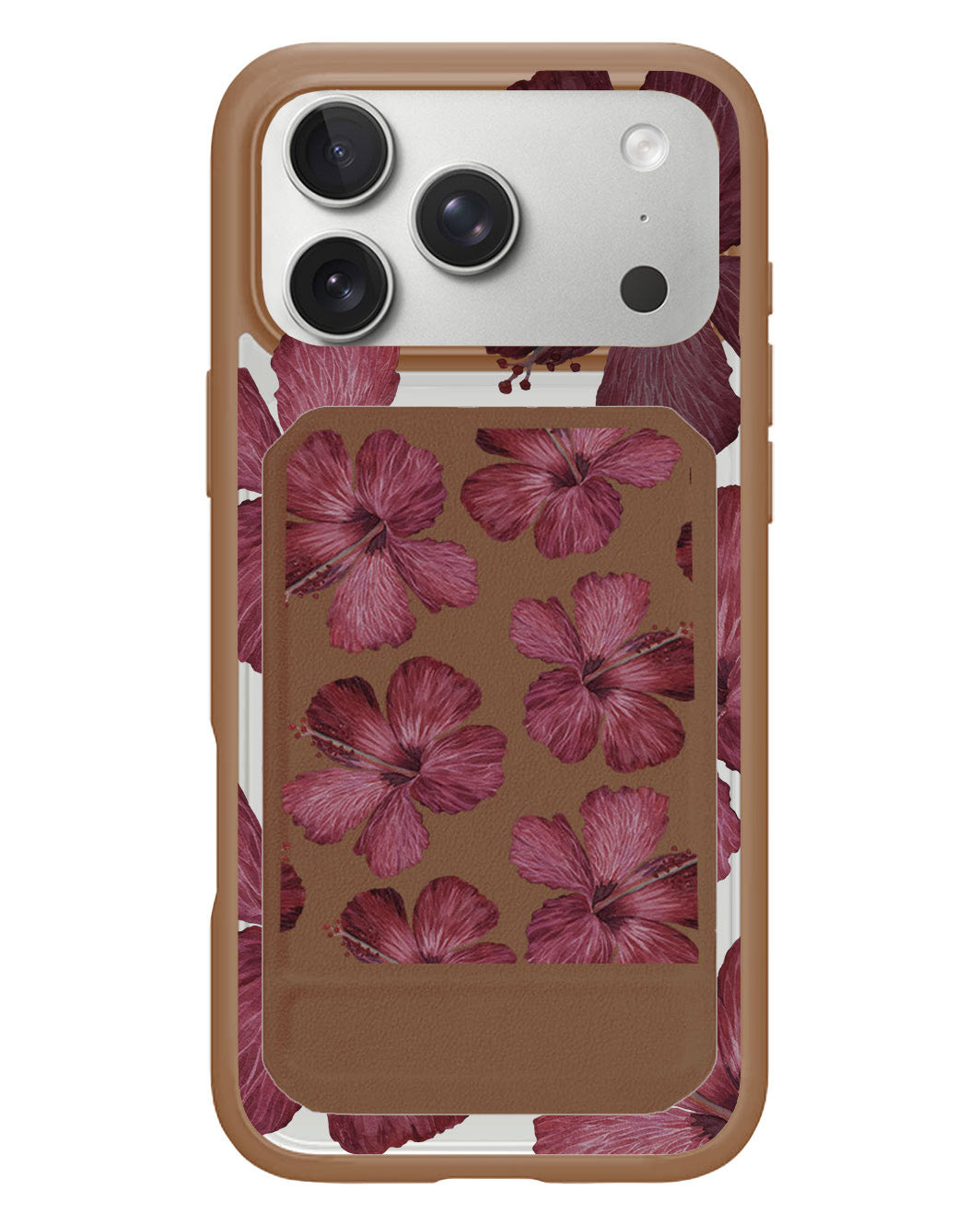 iPhone Magnetic Multifold Wallet - Goth Hibiscus
