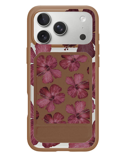iPhone Magnetic Multifold Wallet - Goth Hibiscus