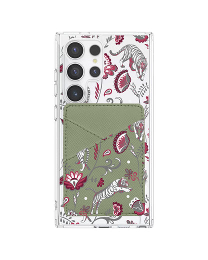 Android Phone Wallet Case - Tiger & Floral 6.0