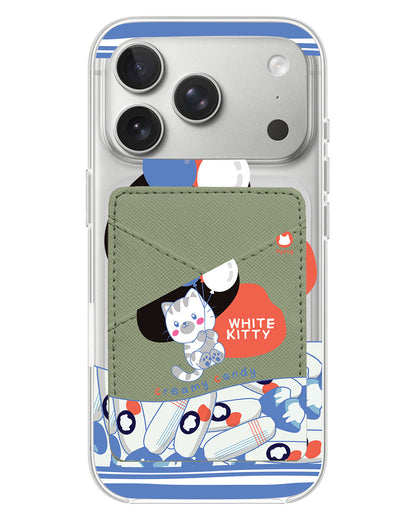 iPhone Phone Wallet Case - White Kitty