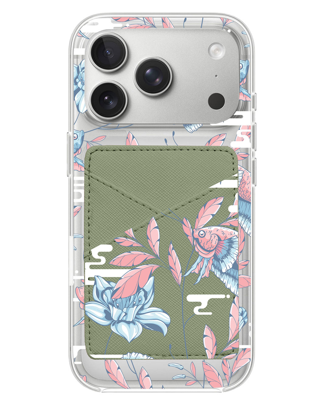 iPhone Phone Wallet Case - Fish & Floral 3.0