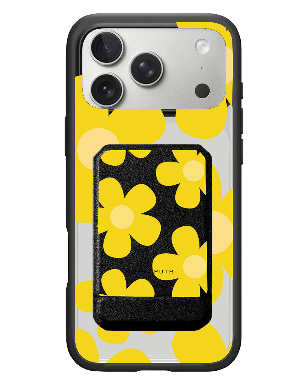 iPhone Magnetic Multifold Wallet - Daisy Sunshine