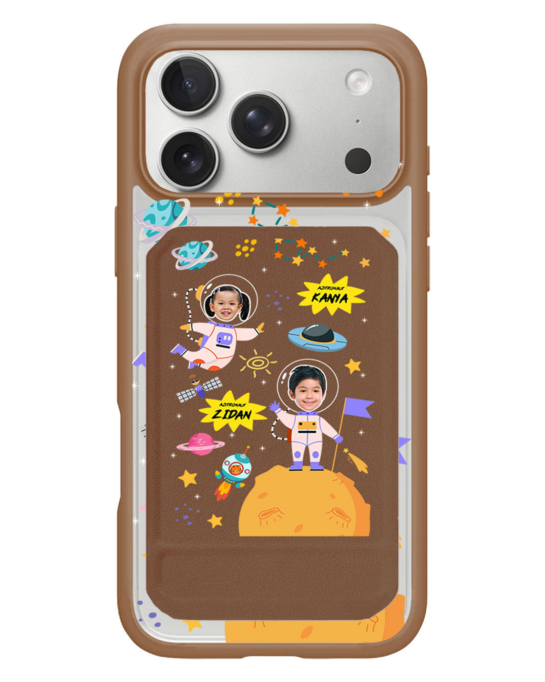 iPhone Magnetic Multifold Wallet - Face Grid Dream Astronaut