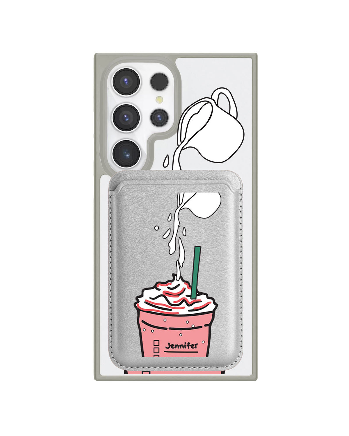 Android Magnetic Wallet Case - Frappe Rasberry