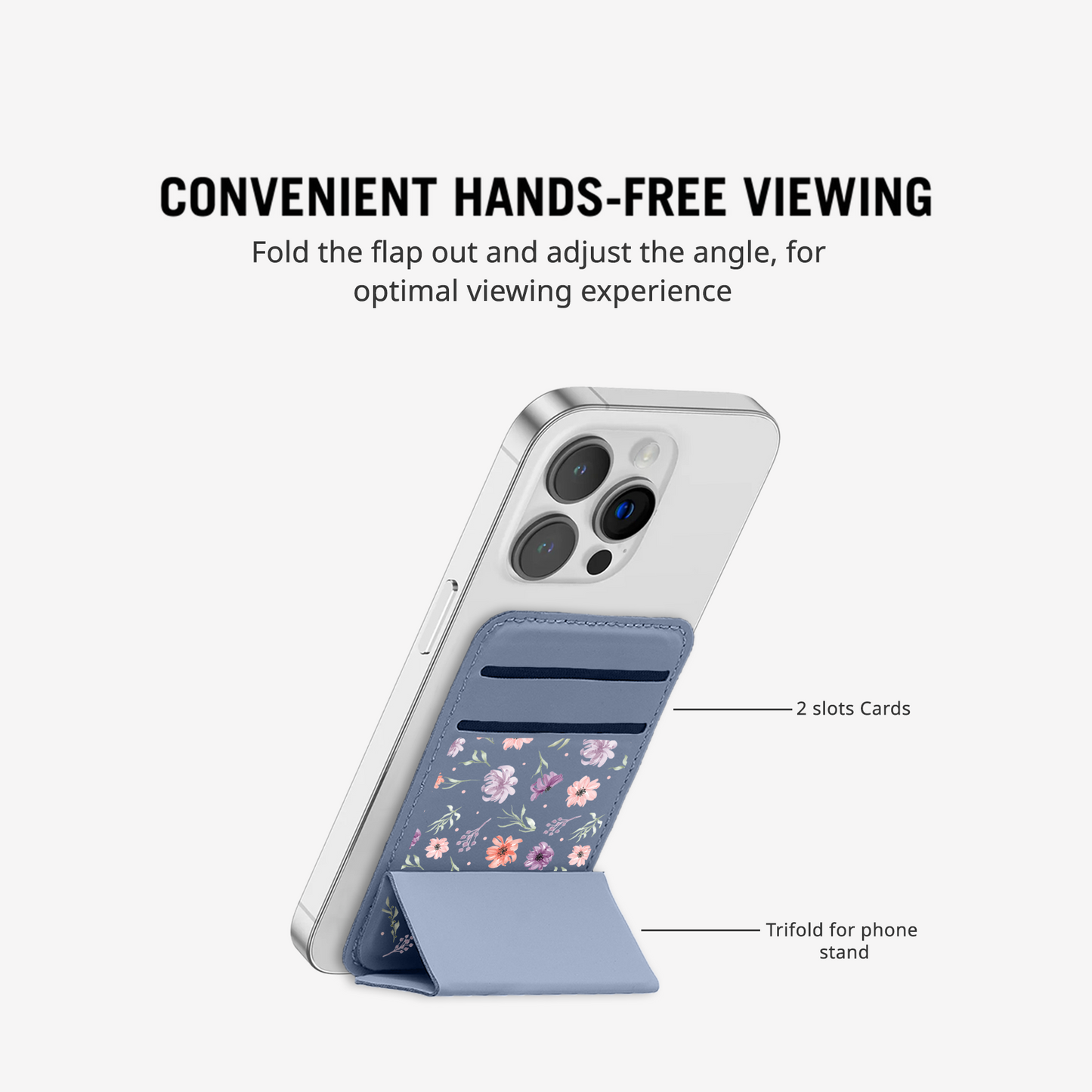 iPhone Magnetic Trifold Wallet Case - Daisy Spring