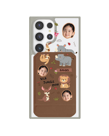 Android Magnetic Multifold Wallet - Face Grid Safari 3.0