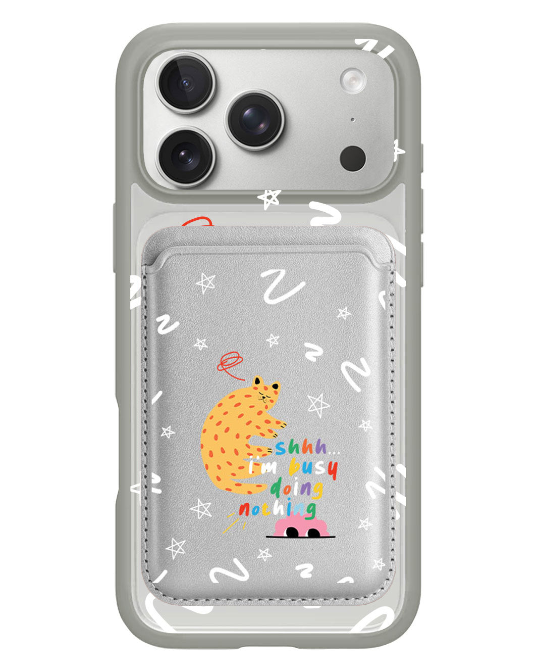 iPhone Magnetic Wallet Case - Busy Doing Nothing