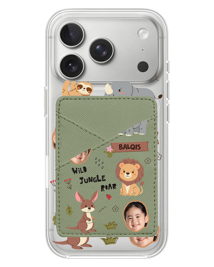 iPhone Phone Wallet Case - Face Grid Safari 3.0