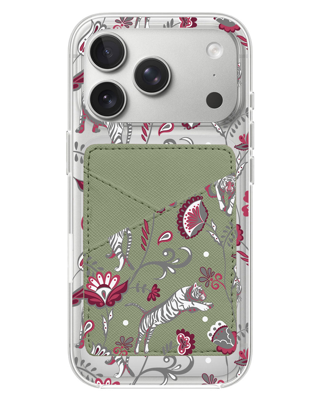 iPhone Phone Wallet Case - Tiger & Floral 6.0