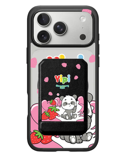 iPhone Magnetic Multifold Wallet - Yipi Strawberry Kiss