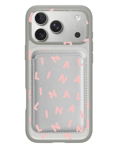 iPhone Magnetic Wallet Case - Monogram 2.0 Pink