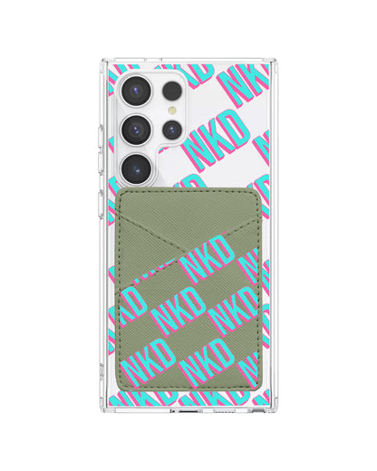 Android Phone Wallet Case - Diagonal Initial Monogram 4.0