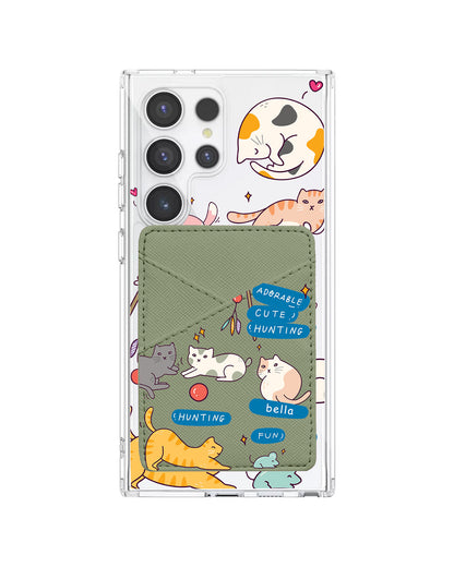 Android Phone Wallet Case - Playful Cat 2.0