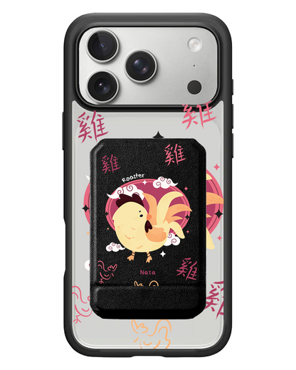 iPhone Magnetic Multifold Wallet - Rooster (Chinese Zodiac / Shio)