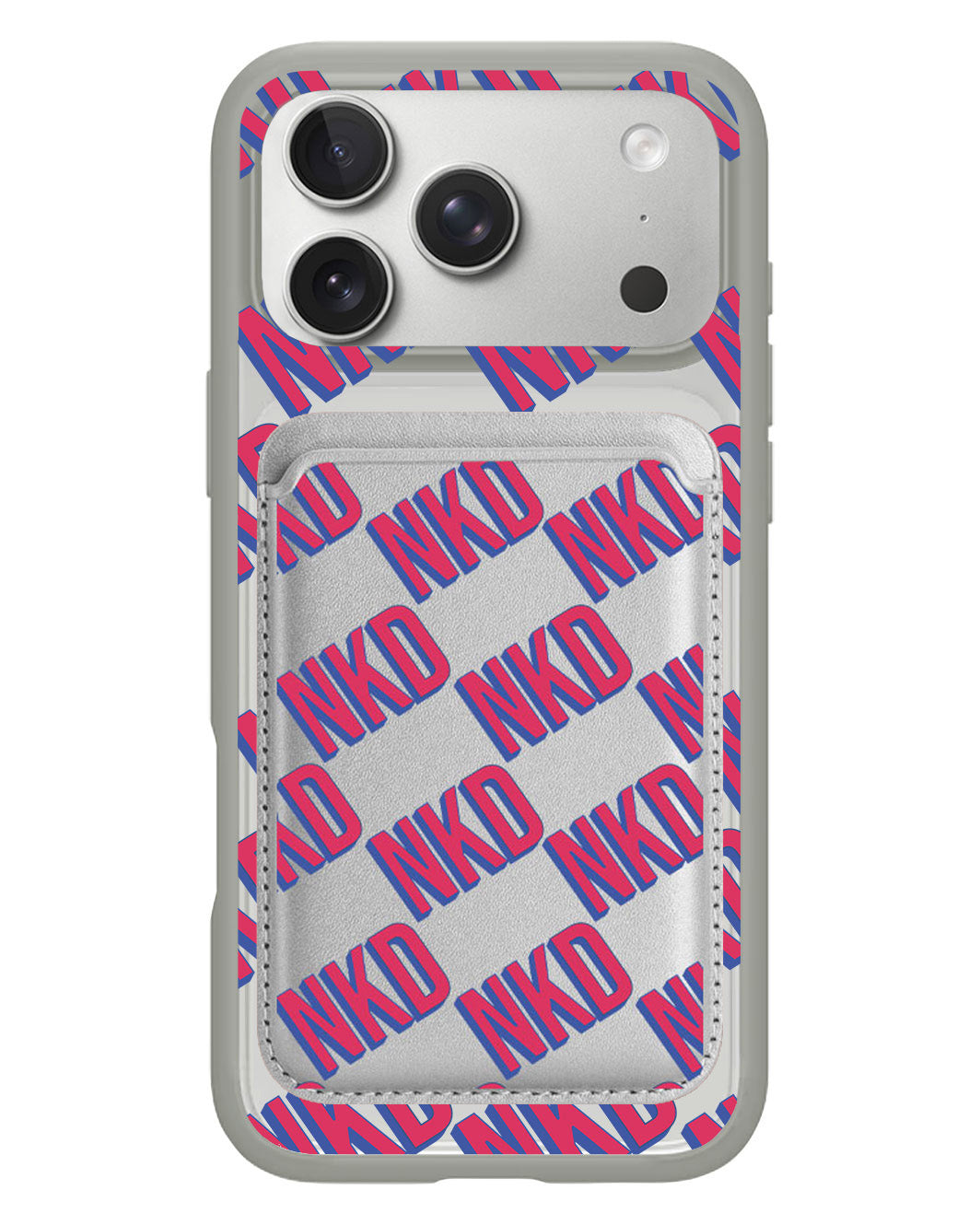 iPhone Magnetic Wallet Case - Diagonal Initial Monogram 2.0