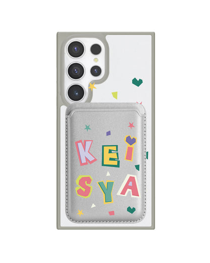 Android Magnetic Wallet Case - Adorable monogram 4.0
