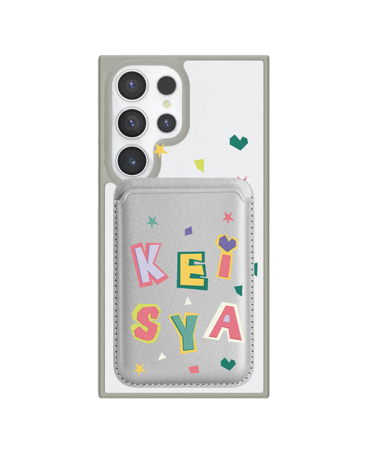 Android Magnetic Wallet Case - Adorable monogram 4.0