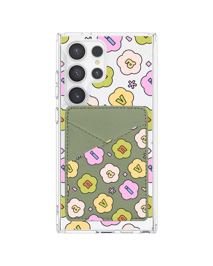Android Phone Wallet Case - Flower Petals Monogram 1.0
