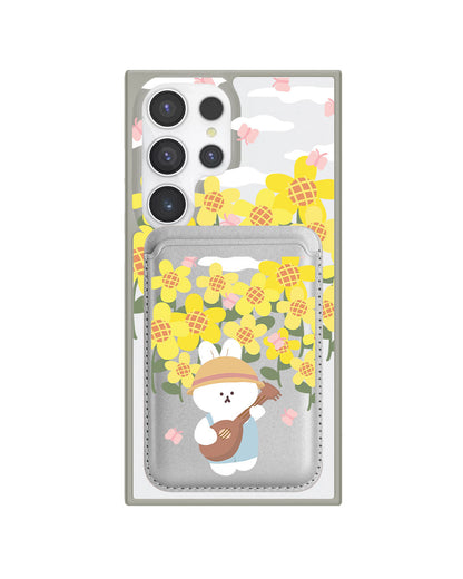 Android Magnetic Wallet Case - Bunny Ukulele