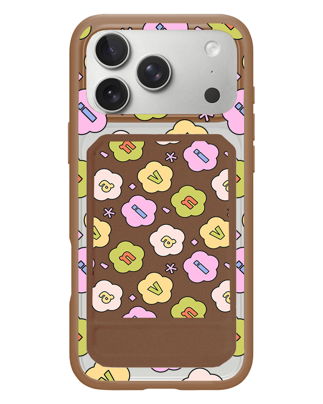 iPhone Magnetic Multifold Wallet - Flower Petals Monogram 1.0