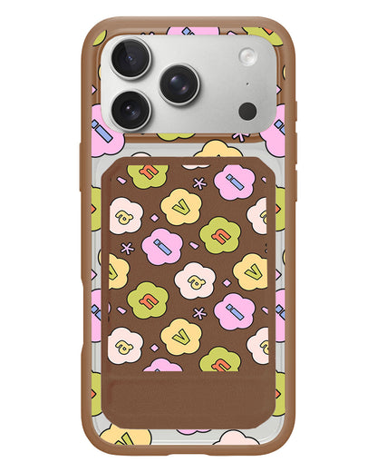 iPhone Magnetic Multifold Wallet - Flower Petals Monogram 1.0
