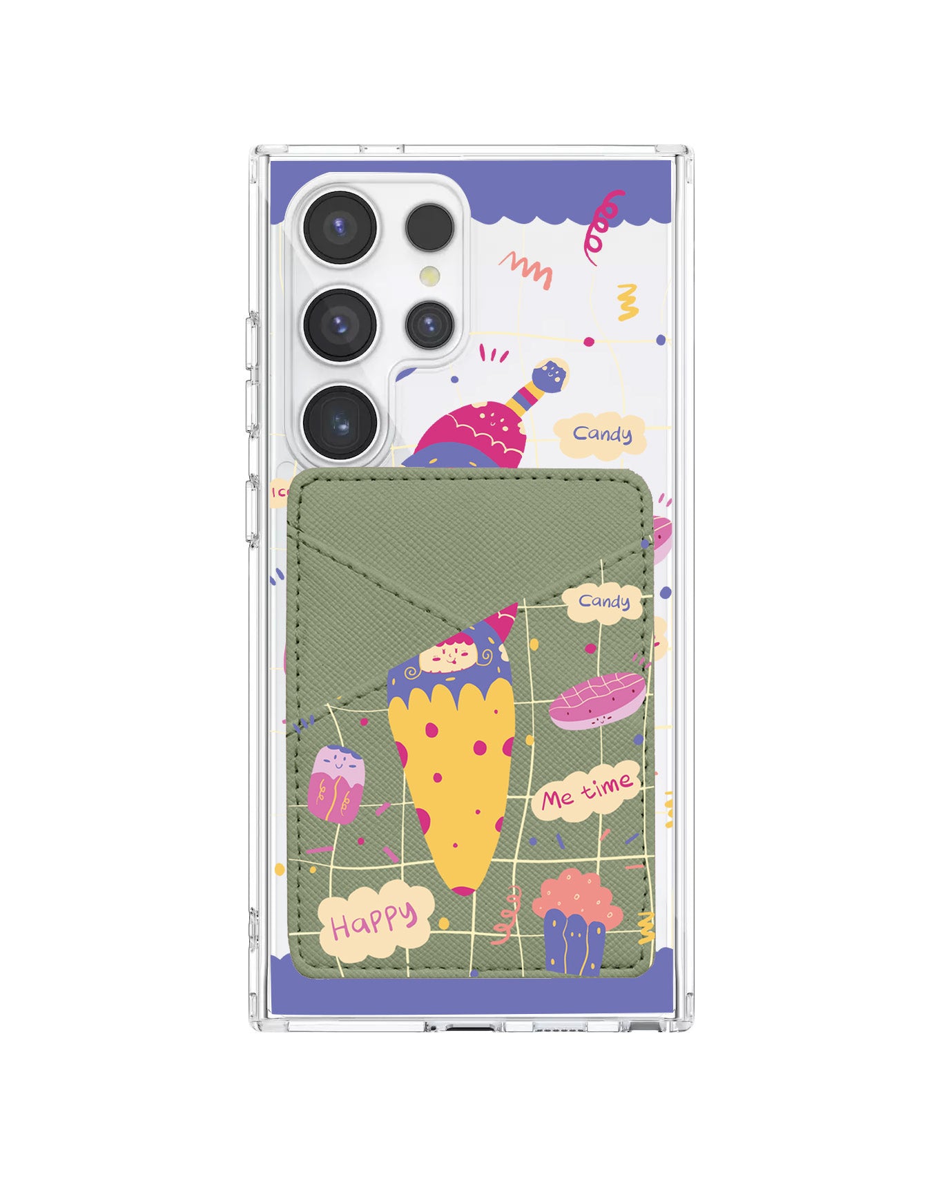 Android Phone Wallet Case - Candy Doodle