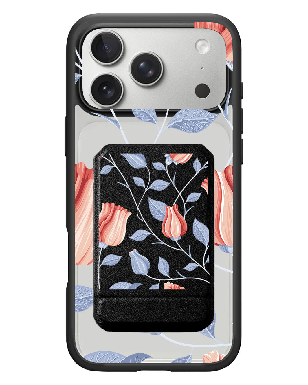 iPhone Magnetic Multifold Wallet - Tulips