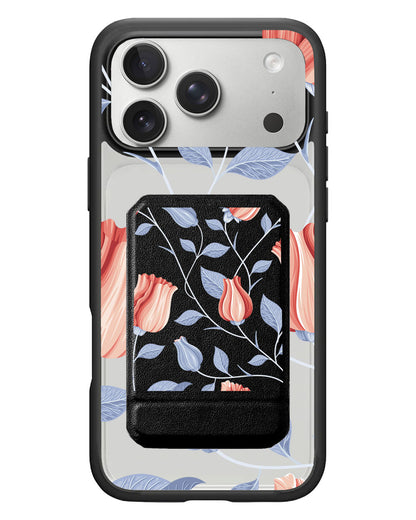 iPhone Magnetic Multifold Wallet - Tulips