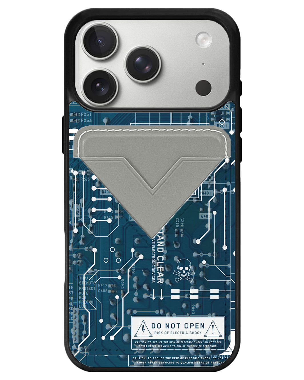 iPhone Avant Wallet Case - Circuit Blue