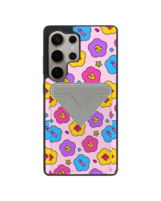 Android Avant Wallet Case - Flower Petals Monogram 4.0