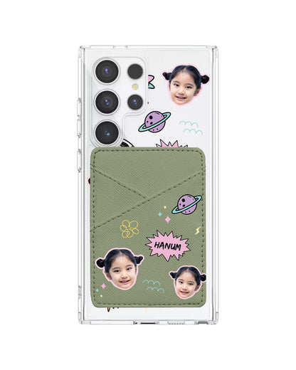 Android Phone Wallet Case - Face Grid Space