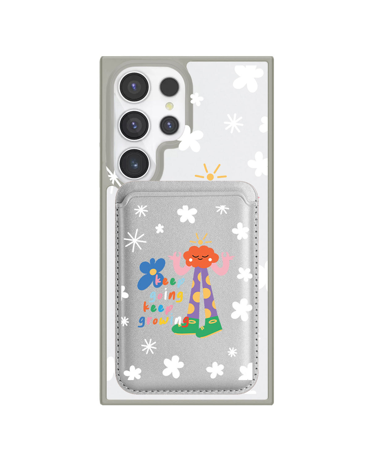 Android Magnetic Wallet Case - Keep Growing
