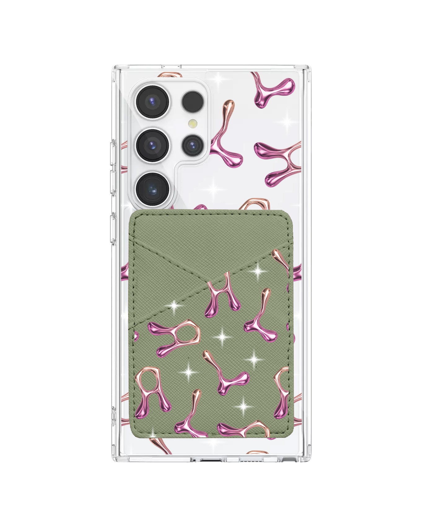 Android Phone Wallet Case - Chrome Monogram 3.0