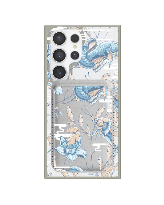 Android Magnetic Wallet Case - Fish & Floral 4.0
