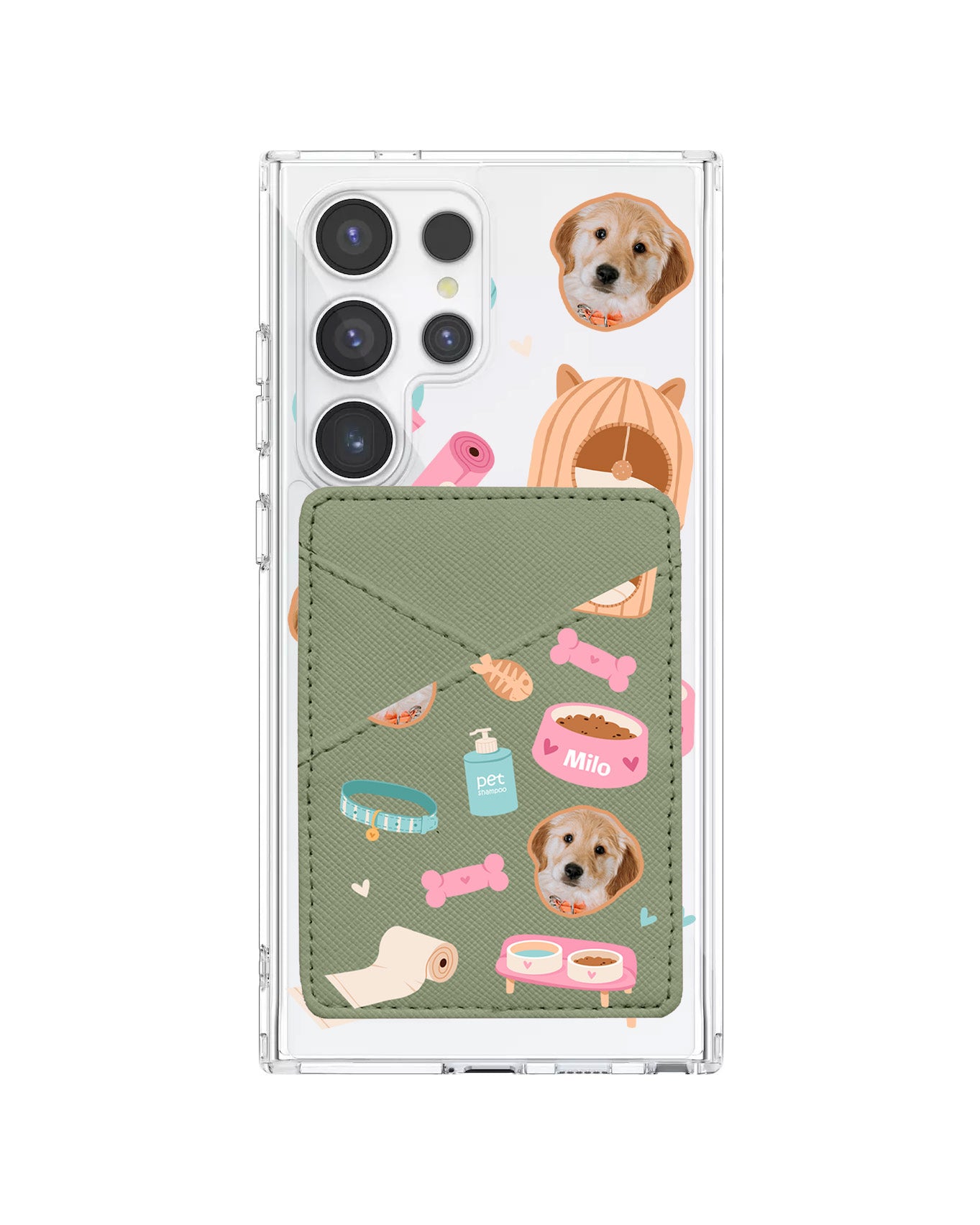 Android Phone Wallet Case - Pet Grid Puppy Life