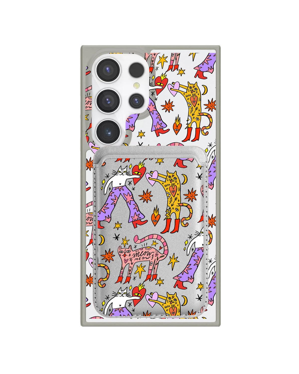 Android Magnetic Wallet Case - Meow