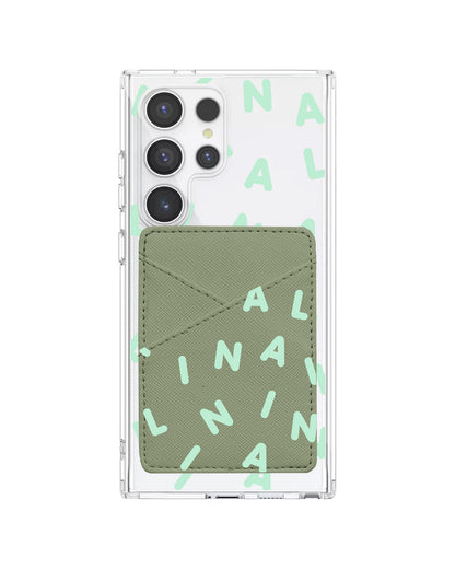 Android Phone Wallet Case - Monogram 2.0 Tosca
