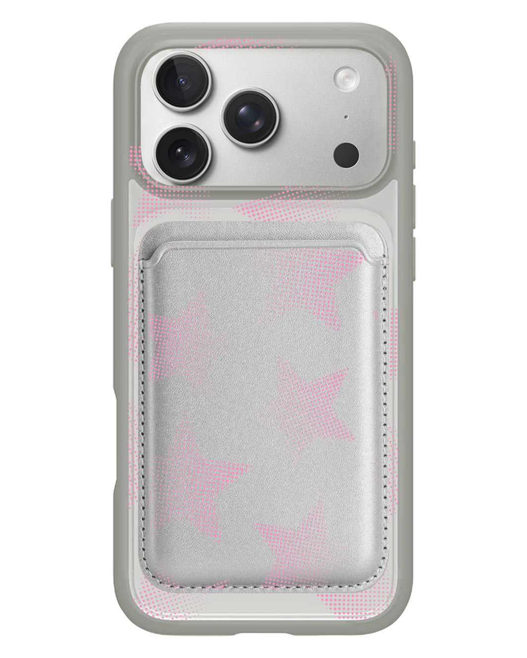 iPhone Magnetic Wallet Case - Pink Star