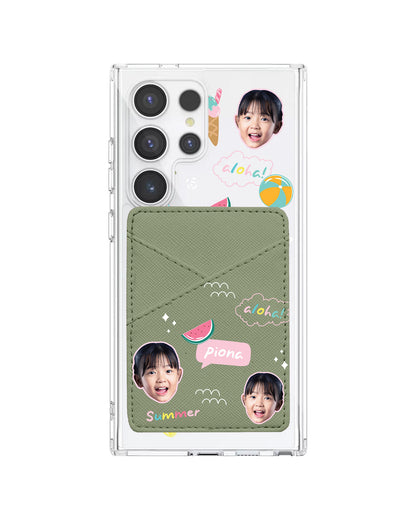 Android Phone Wallet Case - Face Grid Summer